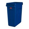 Rubbermaid Slim Jim Bin with Venting Channels Blue 60Ltr (HY017)
