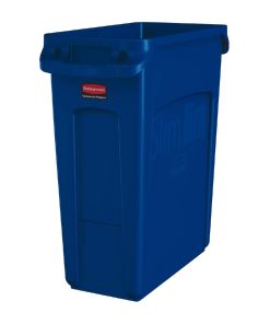 Rubbermaid Slim Jim Bin with Venting Channels Blue 60Ltr (HY017)