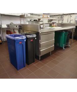 Rubbermaid Slim Jim Bin with Venting Channels Blue 60Ltr (HY017)