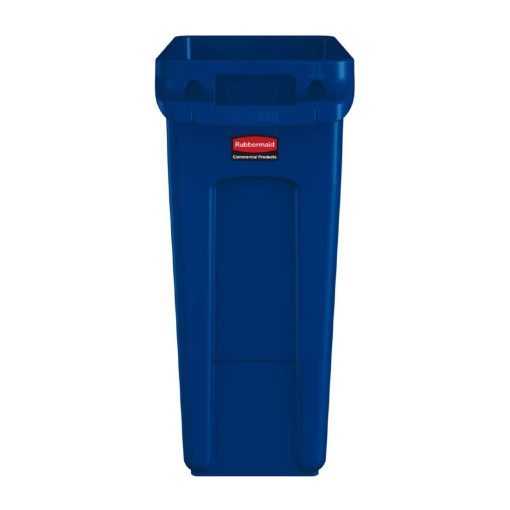 Rubbermaid Slim Jim Bin with Venting Channels Blue 60Ltr (HY017)