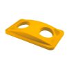 Rubbermaid Slim Jim Cans-Bottles Recycling Yellow Lid (HY033)