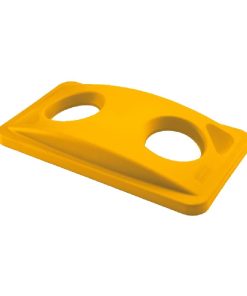 Rubbermaid Slim Jim Cans-Bottles Recycling Yellow Lid (HY033)