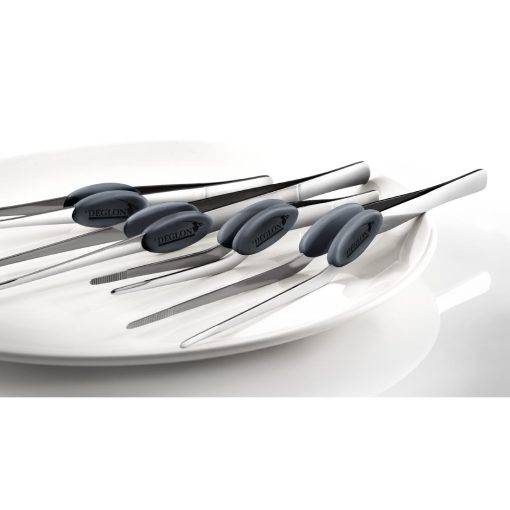 Deglon Angled Fish Bone Tweezers Bevelled Ends 12cm (HY087)