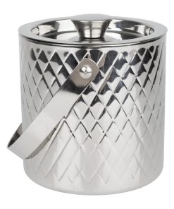 Olympia Geo Double Wall Ice Bucket Stainless Steel 1950ml (HY134)