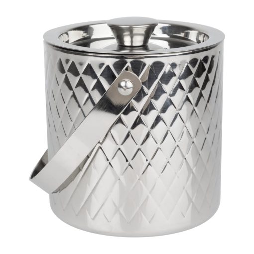 Olympia Geo Double Wall Ice Bucket Stainless Steel 1950ml (HY134)