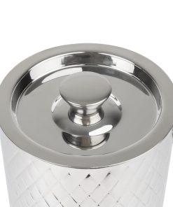Olympia Geo Double Wall Ice Bucket Stainless Steel 1950ml (HY134)