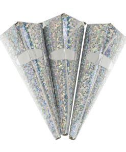 Swantex Silver Holographic Cone Party Poppers 50 pack (HY186)