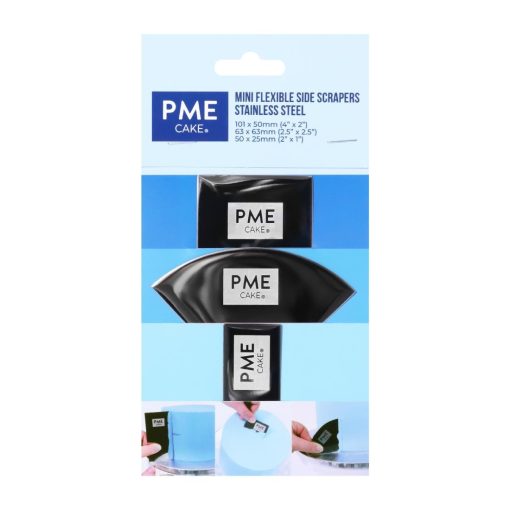 PME Mini Flexible Icing Side Scrapers 3 Pack (HZ038)