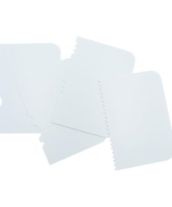 PME Side Scrapers Patterned Edge Plastic 4 Pack (HZ040)