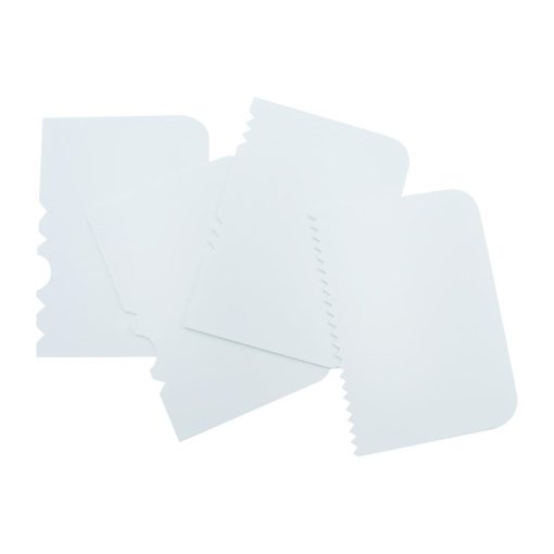 PME Side Scrapers Patterned Edge Plastic 4 Pack (HZ040)