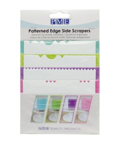 PME Side Scrapers Patterned Edge Plastic 4 Pack (HZ040)