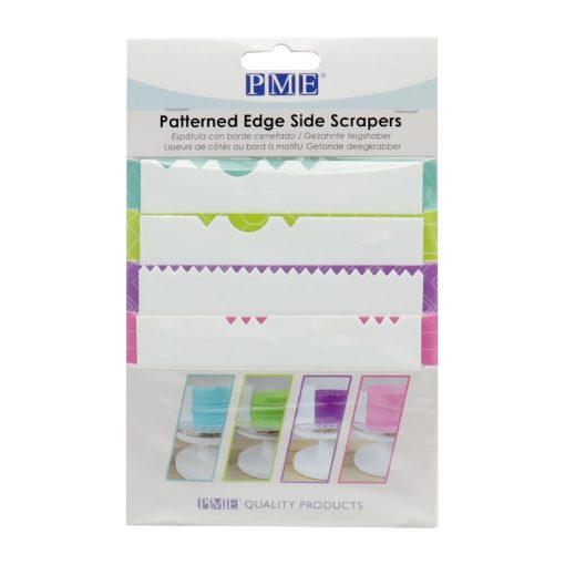 PME Side Scrapers Patterned Edge Plastic 4 Pack (HZ040)