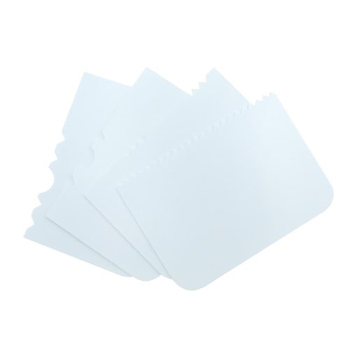 PME Side Scrapers Patterned Edge Plastic 4 Pack (HZ040)