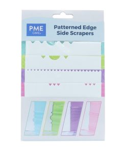 PME Side Scrapers Patterned Edge Plastic 4 Pack (HZ040)