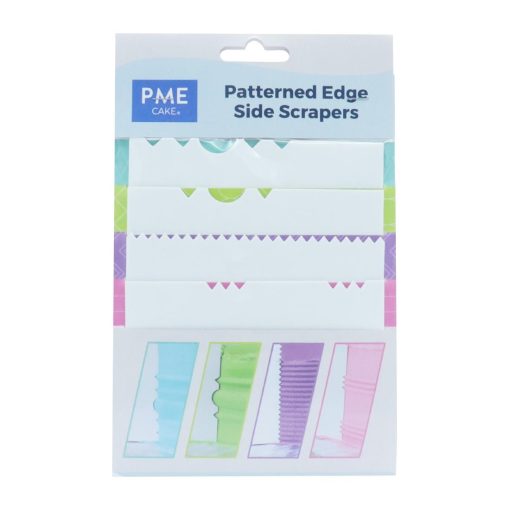 PME Side Scrapers Patterned Edge Plastic 4 Pack (HZ040)