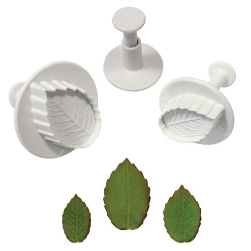 PME Foliage Veined Rose Leaf Plunger Cutter 3 Pack (HZ049)