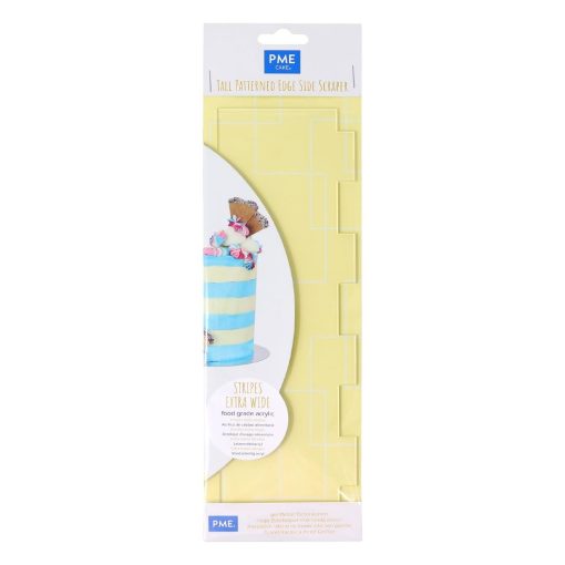 PME Side Scrapers Patterned Acrylic Extra Wide Stripes 255mm (HZ051)