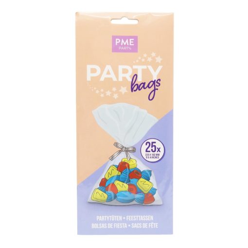 PME Party Bags with Silver Ties 25 Pack (HZ053)