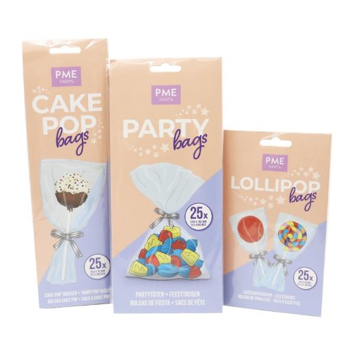 PME Party Bags with Silver Ties 25 Pack (HZ053)