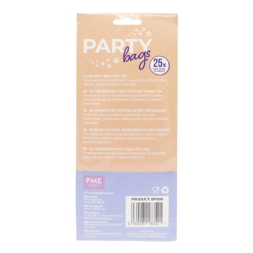 PME Party Bags with Silver Ties 25 Pack (HZ053)