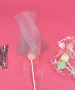 PME Cake Pop Bags with Silver Ties 254x76mm 25 Pack (HZ061)