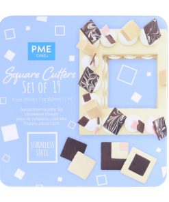 PME Square Stainless Steel Cutters 19 Pack (HZ072)