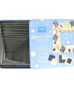 PME Square Stainless Steel Cutters 19 Pack (HZ072)