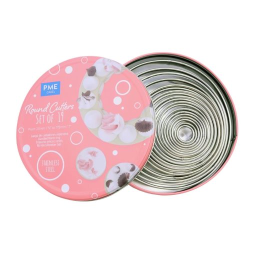 PME Round Stainless Steel Cutters 19 Pack (HZ073)
