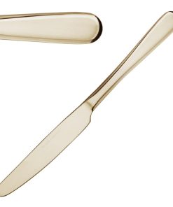 Olympia Buckingham Table Knives Champagne Gold 12 Pack (HZ231)