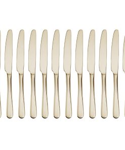 Olympia Buckingham Table Knives Champagne Gold 12 Pack (HZ231)