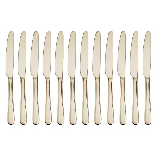 Olympia Buckingham Table Knives Champagne Gold 12 Pack (HZ231)