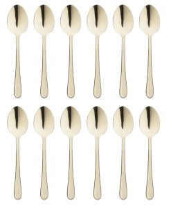 Olympia Buckingham Dessert Spoons Champagne Gold 12 Pack (HZ233)