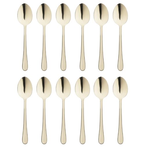 Olympia Buckingham Dessert Spoons Champagne Gold 12 Pack (HZ233)