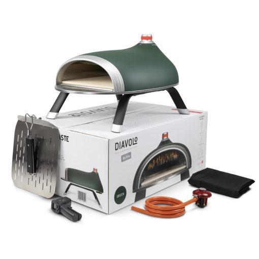Diavolo Pizza Oven Bundle Green Oven Regulator Peel Carry Handle Temp Gun (HZ238)