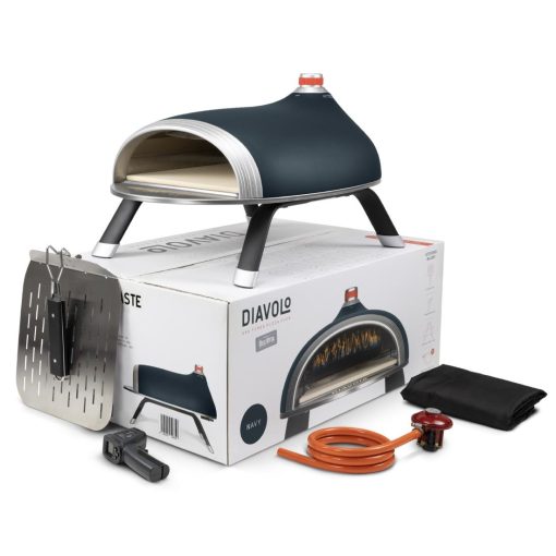 Diavolo Pizza Oven Bundle Navy Pizza Oven Regulator Peel Carry Handle Temp Gun (HZ239)