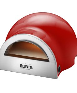 Delivita Dual Fuel Gas Pizza Oven Chilli Red (HZ247)