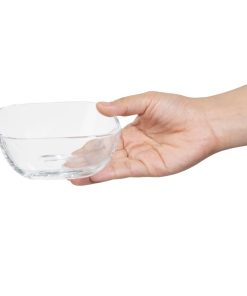 Olympia Square Glass Low Snack Bowls 6 Pack (HZ335)