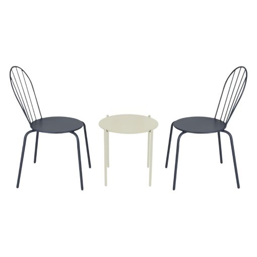 Bolero Perth Round Low Coffee Table Light Grey 450mm (HZ377)