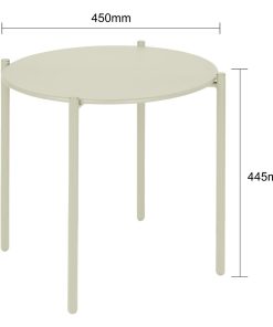 Bolero Perth Round Low Coffee Table Light Grey 450mm (HZ377)