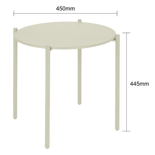 Bolero Perth Round Low Coffee Table Light Grey 450mm (HZ377)