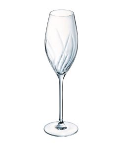 Cristal dArques Swirly Flute Glasses 240ml 8 Pack (HZ402)