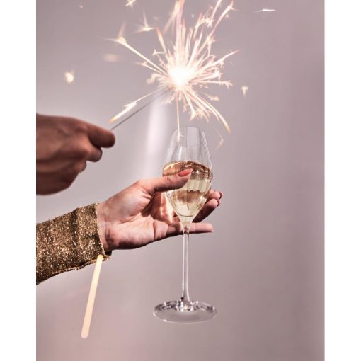 Cristal dArques Swirly Flute Glasses 240ml 8 Pack (HZ402)