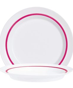 Arcoroc Autonomy Red Plates 230mm 12 pack (HZ443)