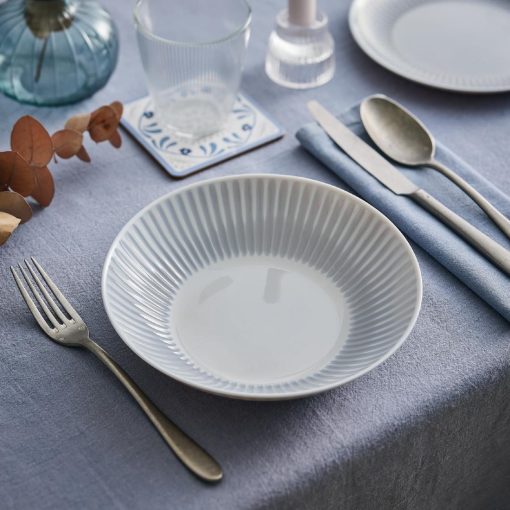 Luminarc Cottage Grey Rimless Pasta-Soup Bowls 220mm 24 pack (HZ472)