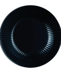 Luminarc Cottage Black Rimless Pasta-Soup Bowls 220mm 24 pack (HZ475)