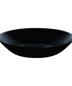 Luminarc Cottage Black Rimless Pasta-Soup Bowls 220mm 24 pack (HZ475)