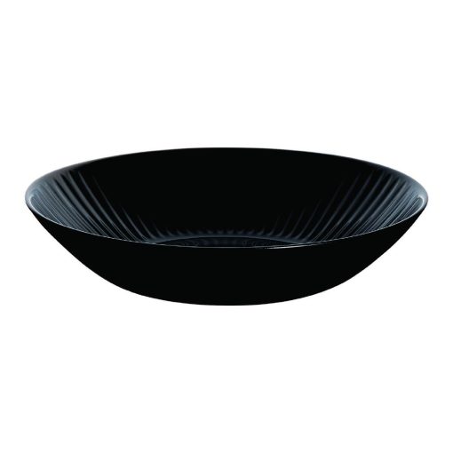 Luminarc Cottage Black Rimless Pasta-Soup Bowls 220mm 24 pack (HZ475)