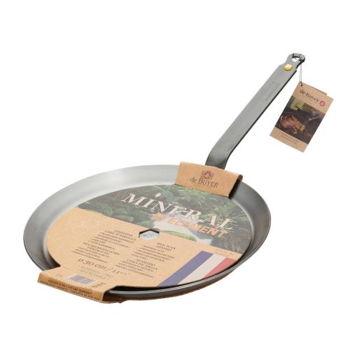 De Buyer Mineral B Steel Round Pancake Pan 30cm (HZ610)