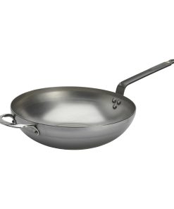 De Buyer Mineral B Rounded Wok with Handle 32cm (HZ614)