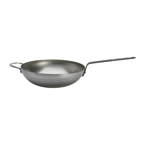 De Buyer Mineral B Rounded Wok with Handle 32cm (HZ614)